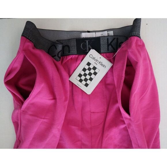 Calvin Klein NM2438510 Men's Sz L Pink/Black "CK" Logo Lounge Jogger Pants $60 - Picture 3 of 11